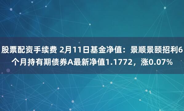 股票配资手续费 2月11日基金净值：景顺景颐招利6个月持有期债券A最新净值1.1772，涨0.07%