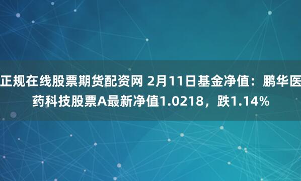 正规在线股票期货配资网 2月11日基金净值：鹏华医药科技股票A最新净值1.0218，跌1.14%