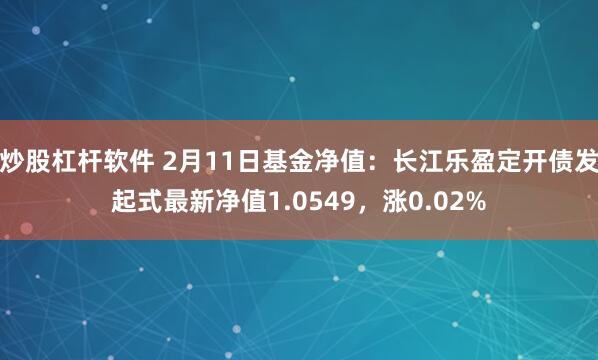 炒股杠杆软件 2月11日基金净值：长江乐盈定开债发起式最新净值1.0549，涨0.02%