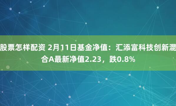 股票怎样配资 2月11日基金净值：汇添富科技创新混合A最新净值2.23，跌0.8%