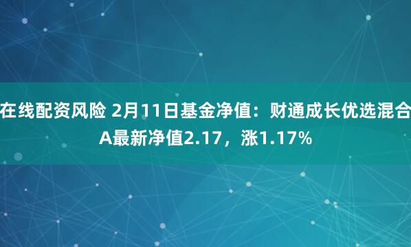 在线配资风险 2月11日基金净值：财通成长优选混合A最新净值2.17，涨1.17%